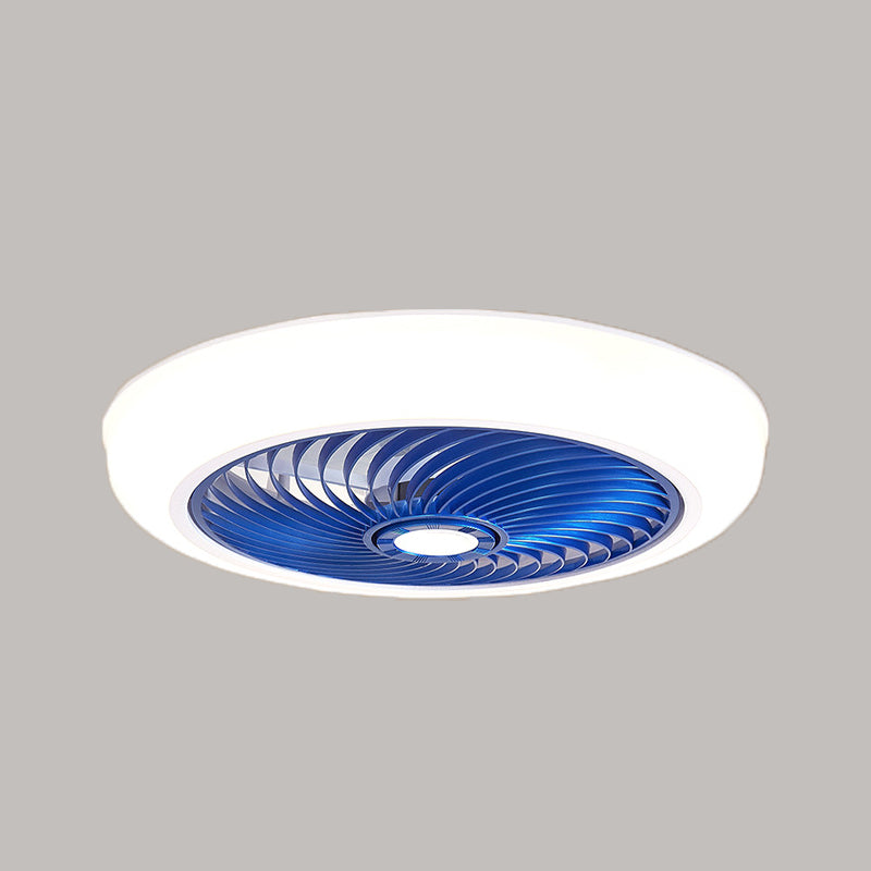 Macaron Flush Mount Deckenventilator Runde LED -LED -Halbflush -Licht mit Acrylschatten