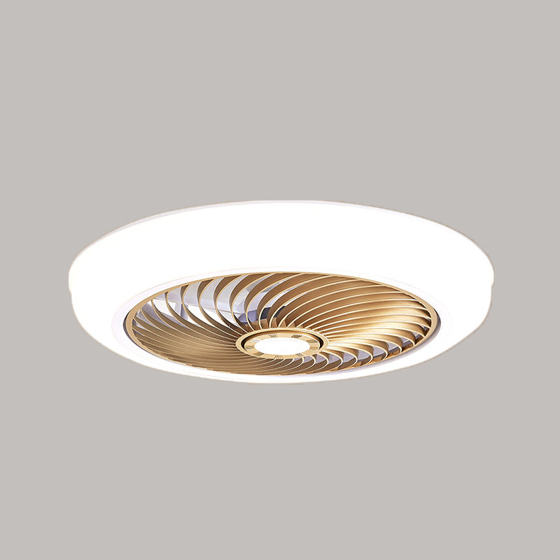 Macaron Flush Mount Deckenventilator Runde LED -LED -Halbflush -Licht mit Acrylschatten