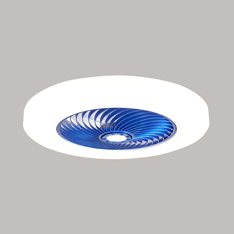 Macaron Flush Mount Deckenventilator Runde LED -LED -Halbflush -Licht mit Acrylschatten