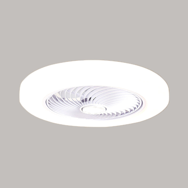 Macaron Flush Mount Deckenventilator Runde LED -LED -Halbflush -Licht mit Acrylschatten