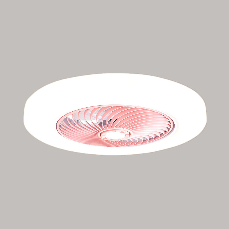 Macaron Flush Mount Deckenventilator Runde LED -LED -Halbflush -Licht mit Acrylschatten