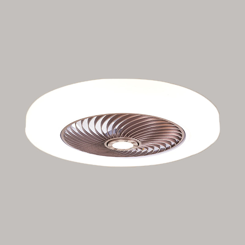 Macaron Flush Mount Deckenventilator Runde LED -LED -Halbflush -Licht mit Acrylschatten