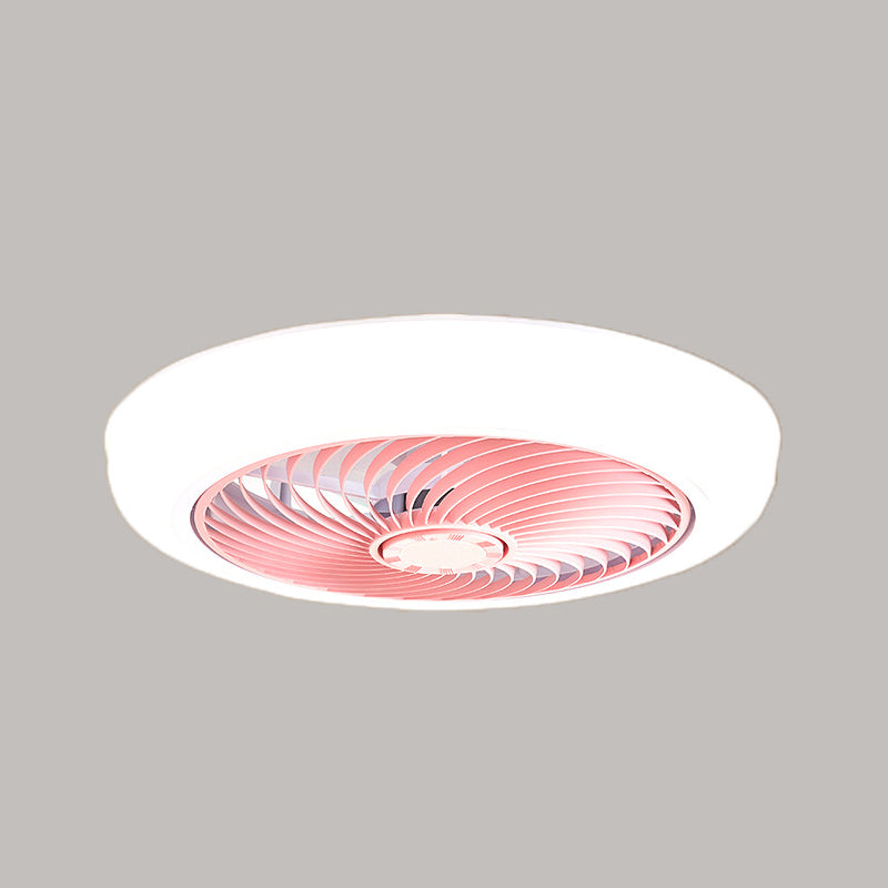 Macaron Flush Mount Deckenventilator Runde LED -LED -Halbflush -Licht mit Acrylschatten
