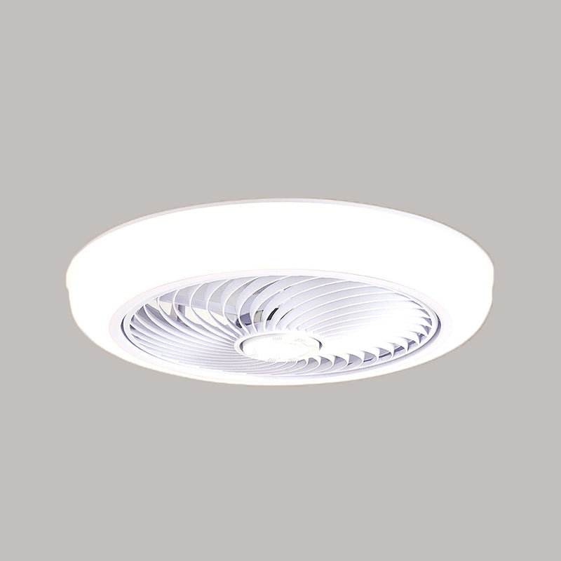 Macaron Flush Mount Deckenventilator Runde LED -LED -Halbflush -Licht mit Acrylschatten