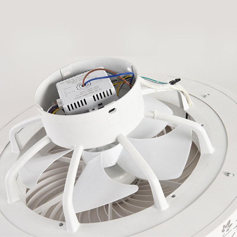Macaron Flush Mount Deckenventilator Runde LED -LED -Halbflush -Licht mit Acrylschatten