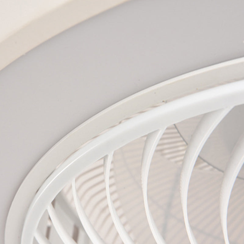 Macaron Flush Mount Deckenventilator Runde LED -LED -Halbflush -Licht mit Acrylschatten