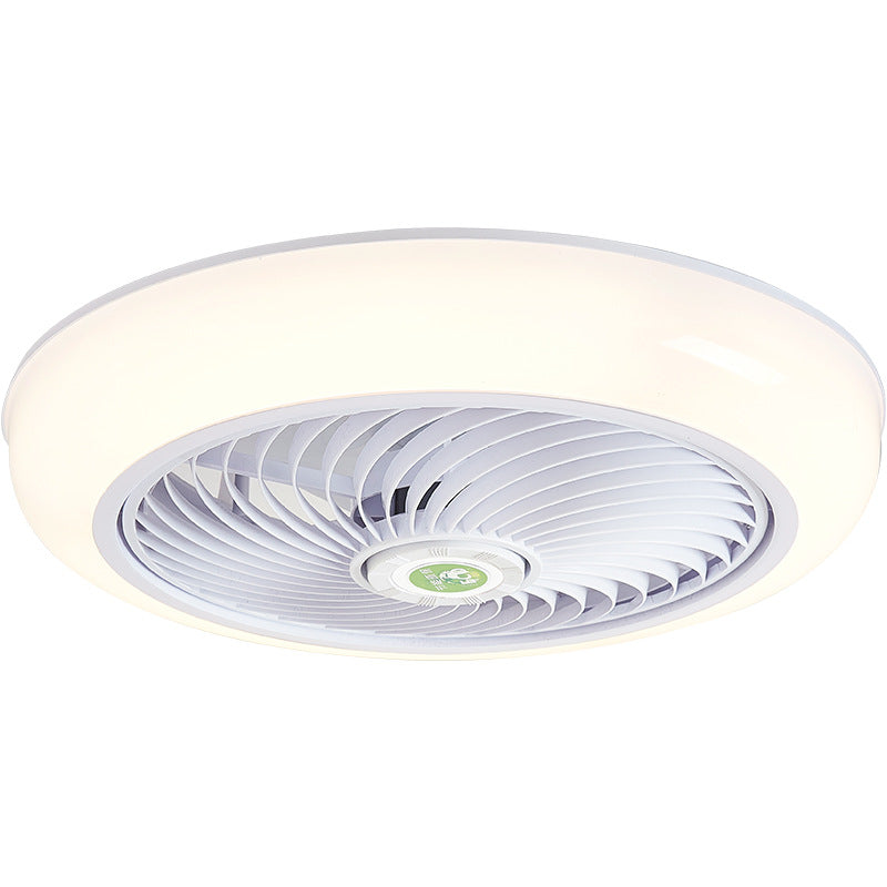 Ventola rotonda a filo leggero moderno moderno camera da letto acrilica a vento a led semifulto luce