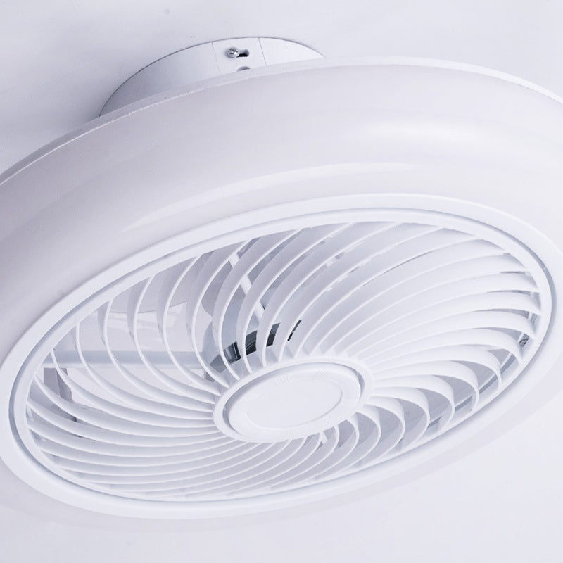 Ventola rotonda a filo leggero moderno moderno camera da letto acrilica a vento a led semifulto luce