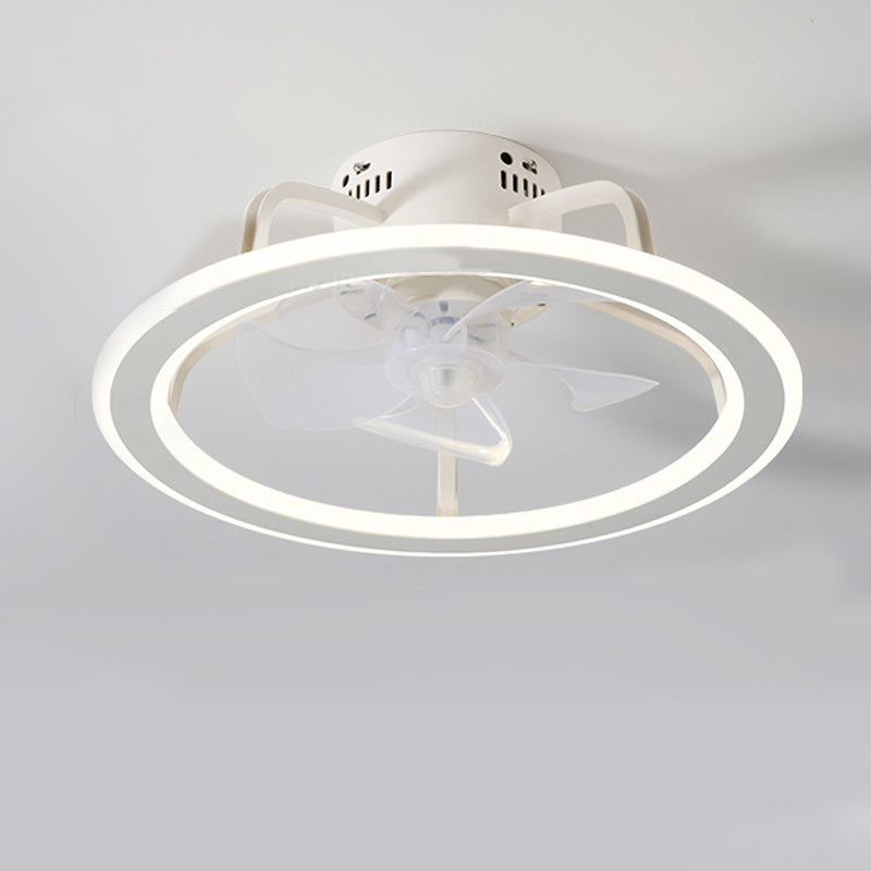 Luce ventilatore a forma di pranzo a forma di cerchio LED acrilico LED minimalista semifulò la luce del soffitto montata