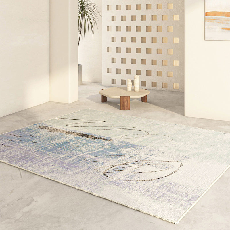 Industrial Rust Pattern Rug Polyester Indoor Carpet Non-Slip Backing Area Rug for Living Room