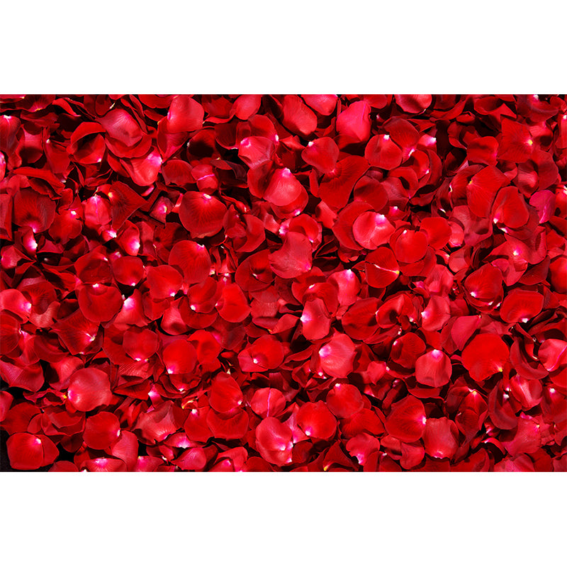 Red Living Room Area Rug Modern Floral Pattern Polyester Area Carpet Easy Care Washable Rug