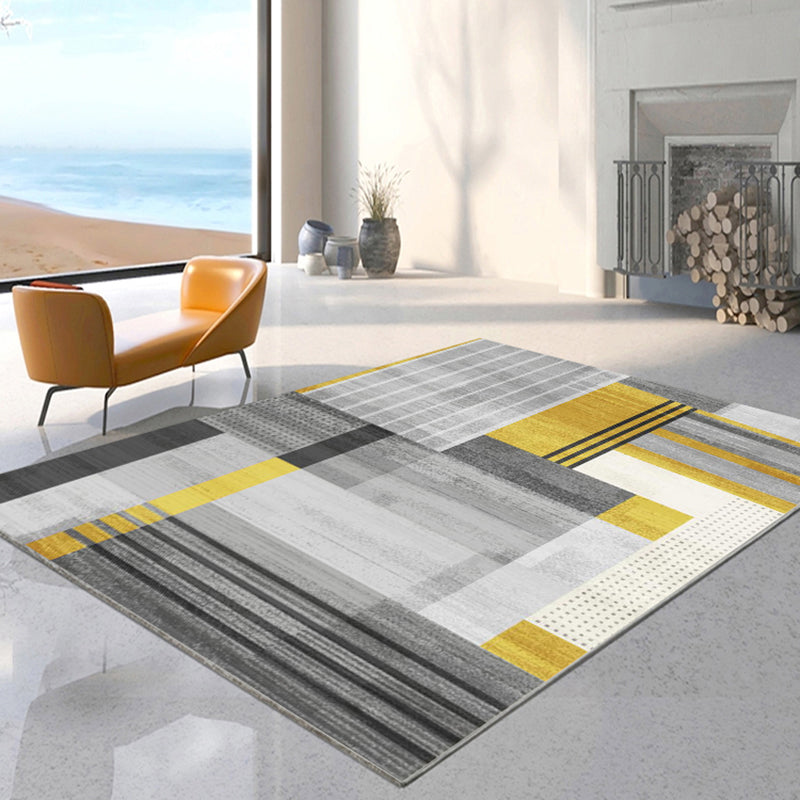 Simplicity Home Decoration Carpet Graphic Print Area Rug Polyester Non-Slip Backing Indoor Carpet