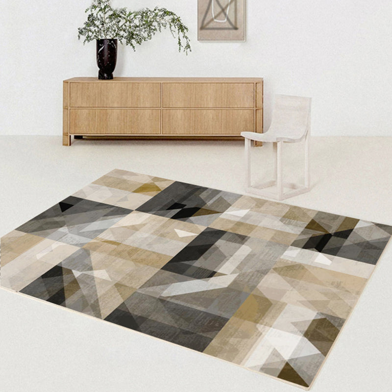 Simplicity Home Decoration Carpet Graphic Print Area Rug Polyester Non-Slip Backing Indoor Carpet