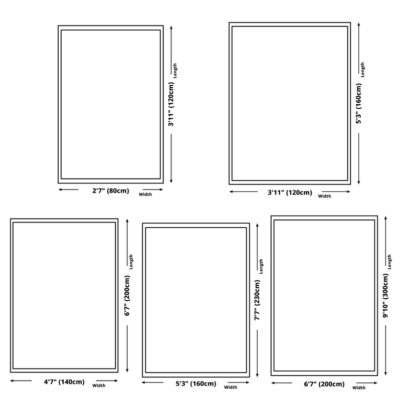 Simplicity Home Decoration Carpet Graphic Print Area Rug Polyester Non-Slip Backing Indoor Carpet