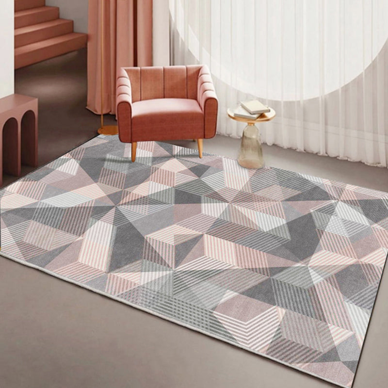 Simplicity Home Decoration Carpet Graphic Print Area Rug Polyester Non-Slip Backing Indoor Carpet