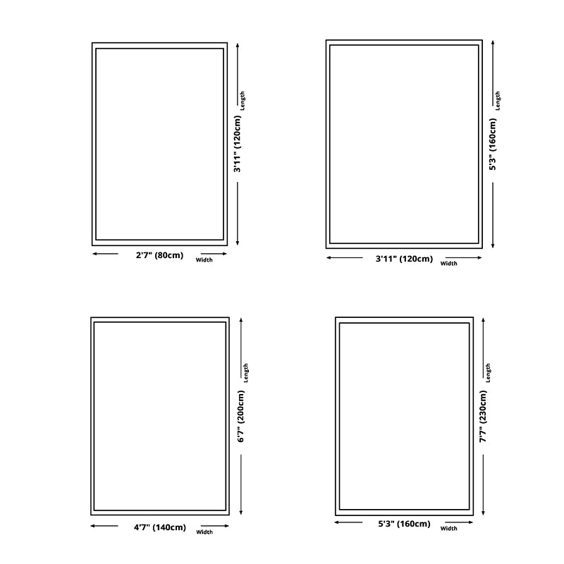 Blue Animals Print Area Rug Modern Polyester Area Carpet Anti-Slip Easy Care Rug for Home Decor