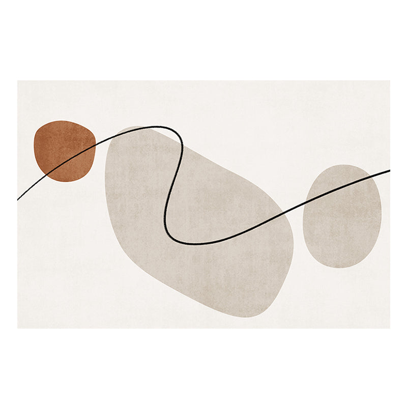 Simplicity Carpet Polyster Trendy Contrast Panel Indoor Rug Stain Resistant Area Rug for Living Room