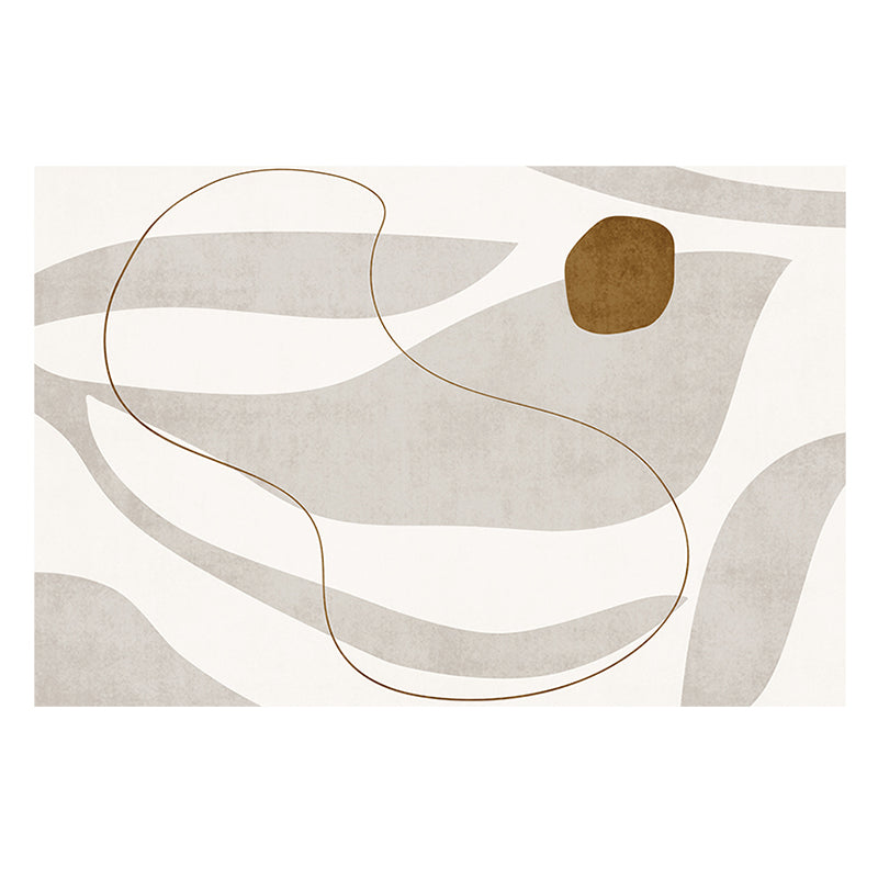 Simplicity Carpet Polyster Trendy Contrast Panel Indoor Rug Stain Resistant Area Rug for Living Room