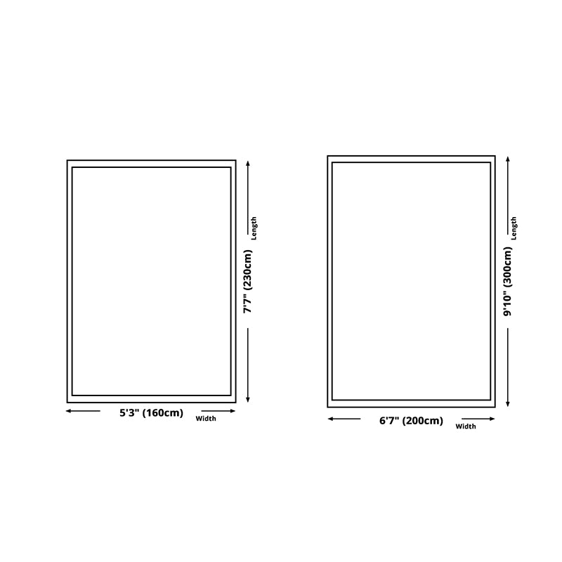 Simplicity Carpet Polyster Trendy Contrast Panel Indoor Rug Stain Resistant Area Rug for Living Room