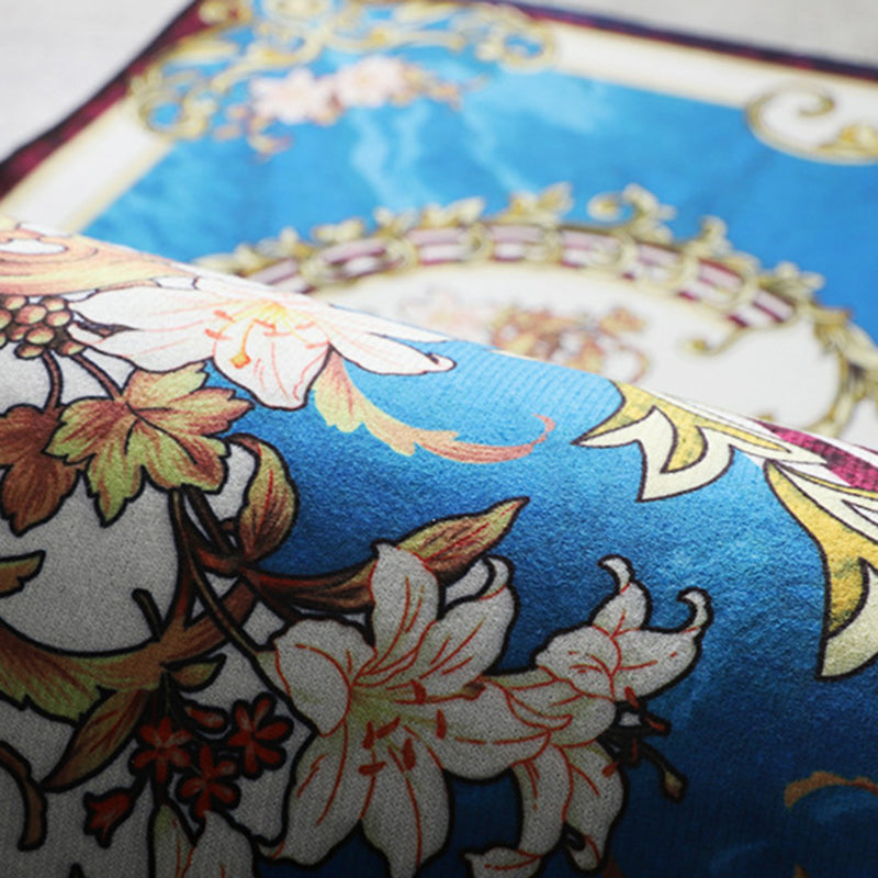 Fancy Living Room Area Carpet Brown Animal Pattern Polyester Area Rug Anti-Slip Washable Rug