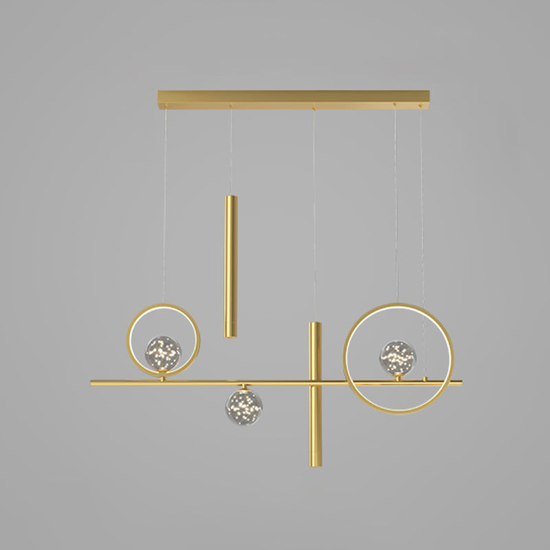 Minimalism Contemporary Nordic Style LED Hanging Island Pendant Light for Dining Room