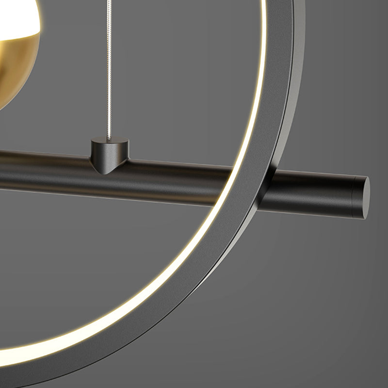 Minimalism Contemporary Nordic Style LED Hanging Island Pendant Light for Dining Room