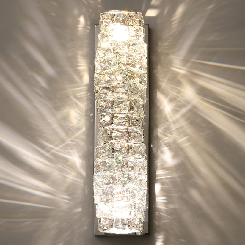 Lampada a monte a parete in cristallo trasparente stile moderno fulmine uniche a parete con le luci di applique