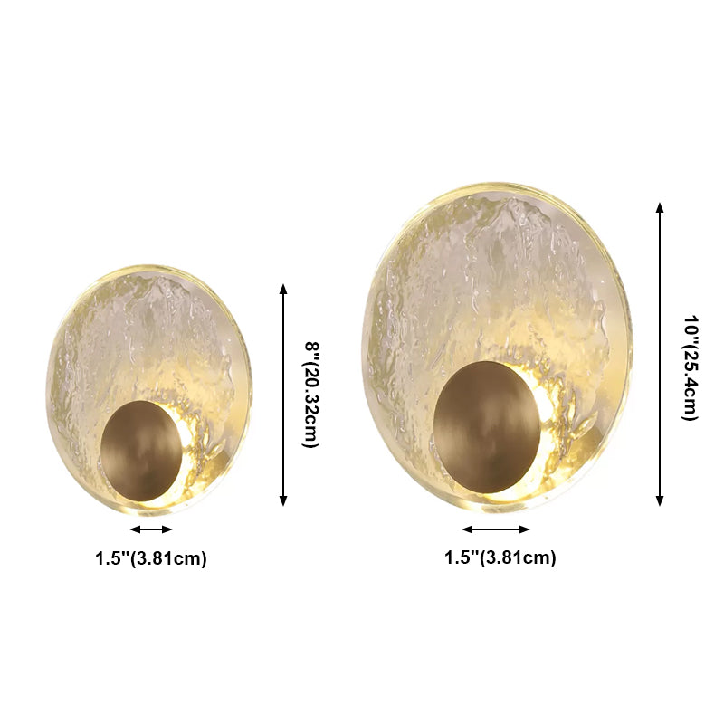 Crystal Ideas de iluminación de pared de 1 luces Round Clear Modern Style Lighting Lights Lights