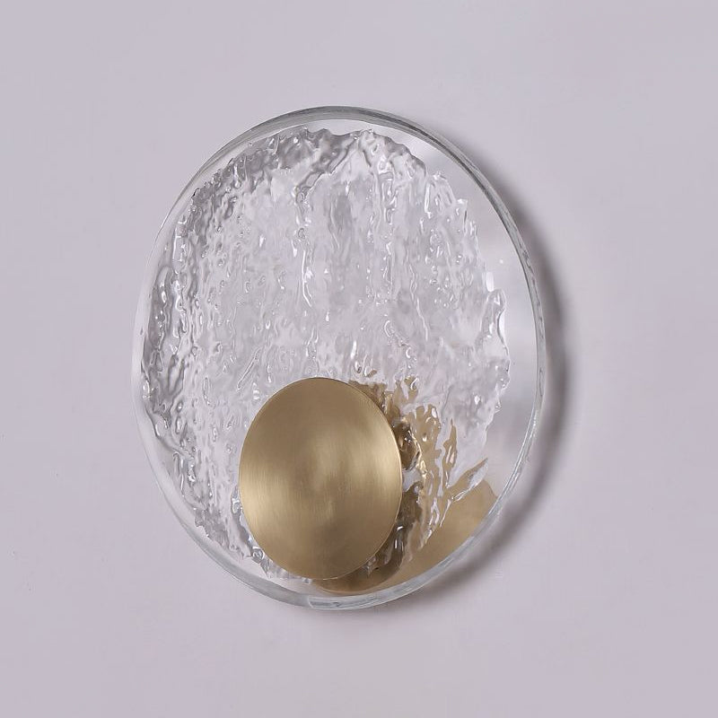 Crystal Ideas de iluminación de pared de 1 luces Round Clear Modern Style Lighting Lights Lights