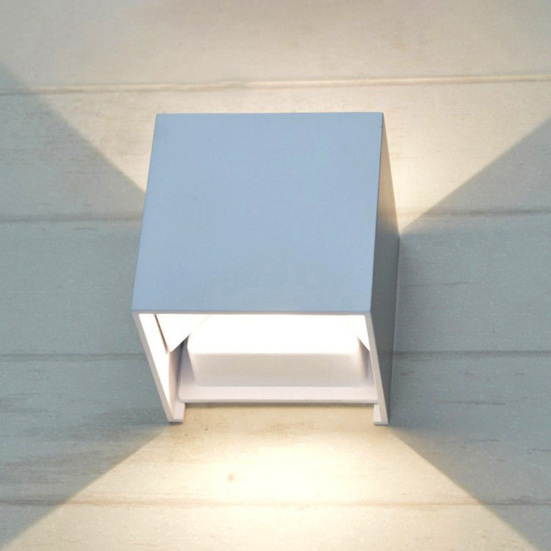 Apparecchi di illuminazione a parete a 2 luci quadrate in stile moderno lampade a parete in alluminio