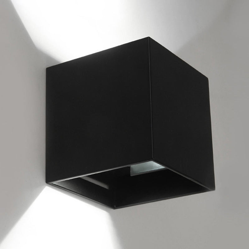 Square 2-Lights Wall Lighting Fixtures Modern Style Aluminum Wall Mounted Lamps