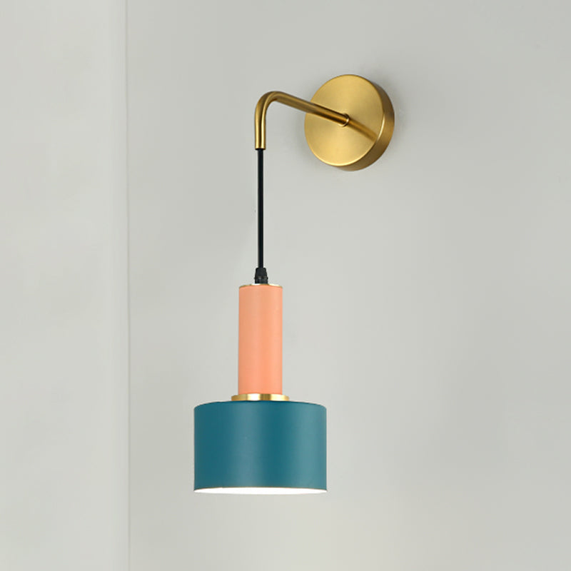 Modern Style 1-Light Wall Mount Light Fixture Cylindrical Metal Wall Sconces