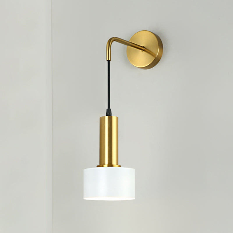 Modern Style 1-Light Wall Mount Light Fixture Cylindrical Metal Wall Sconces