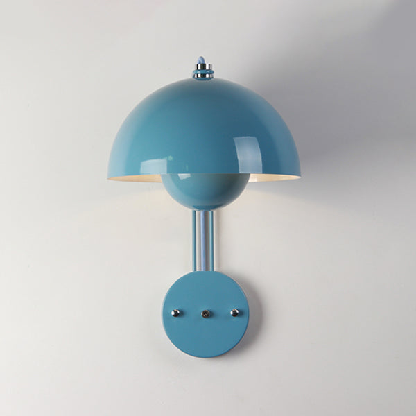 Modern Style Metal Wall Lighting Fixtures 1-Light Dome Sconce Light Fixture