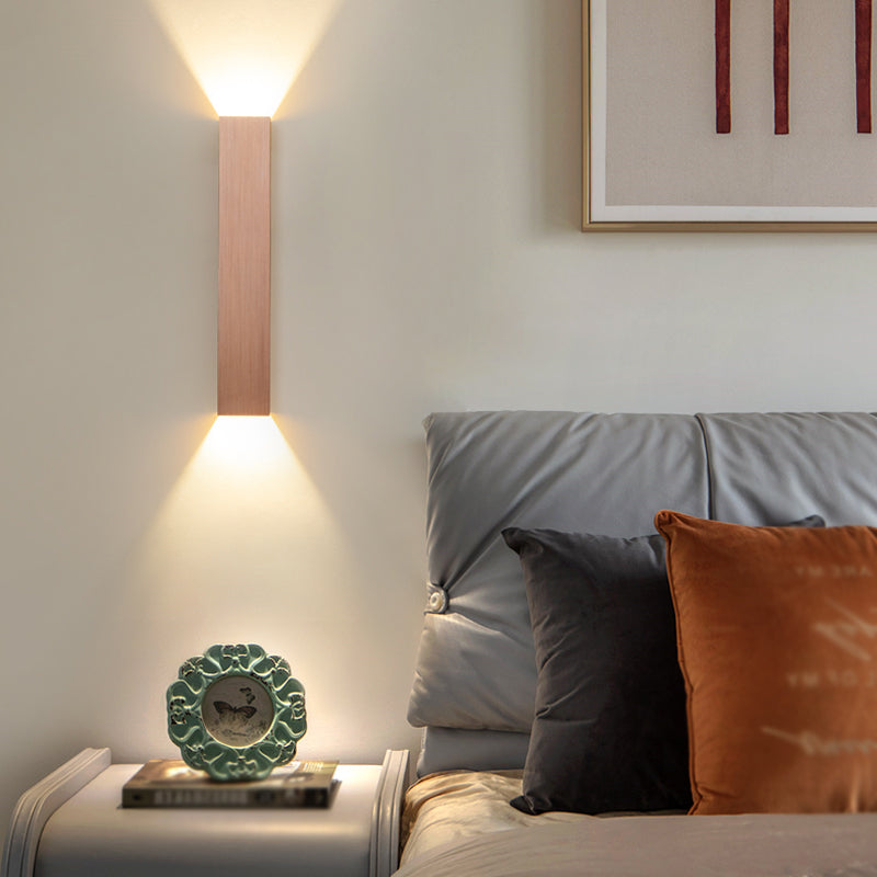 Lampe à lampe murale en aluminium de style moderne Applique 2 LIGHTES RECTANGE CHAMP MURM