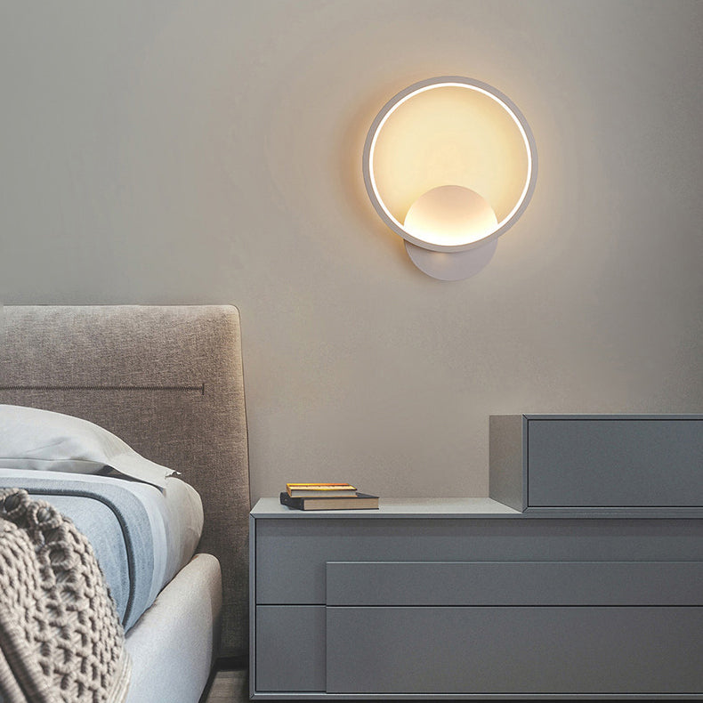 Lumières à nuances géométriques en métal Modern Simple Style 1 HEAD WALL MOUR MOURNAL