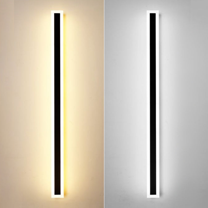 Linearer Schatten 1-Licht im Freien wasserdichte Wandleuchten moderne Wandbeleuchtung in Schwarz