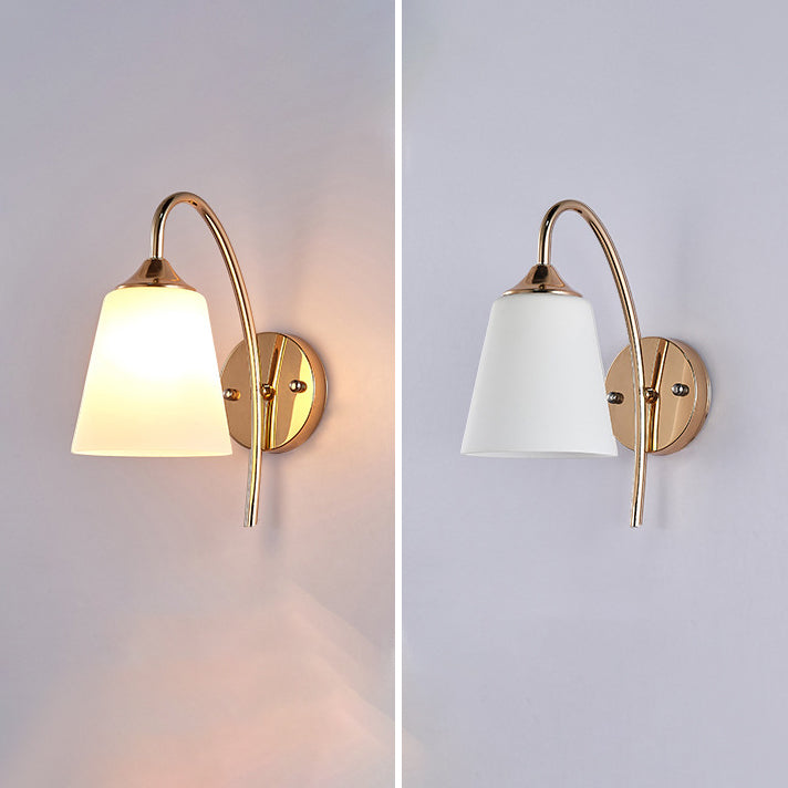 Aparcos de pared de pared de cono de 1 luces de estilo de pared de vidrio de estilo simple