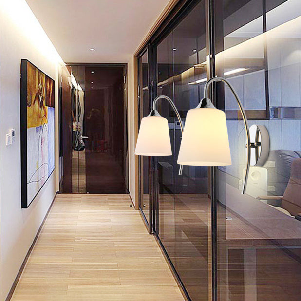 Aparcos de pared de pared de cono de 1 luces de estilo de pared de vidrio de estilo simple