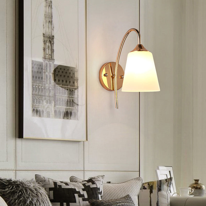 Aparcos de pared de pared de cono de 1 luces de estilo de pared de vidrio de estilo simple