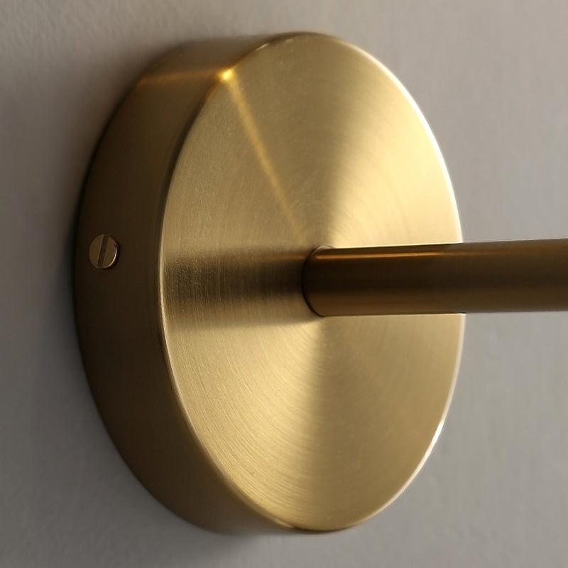 1-Light Round Shade Modern Simple Style Glass Wall Lighting Fixtures in Gold