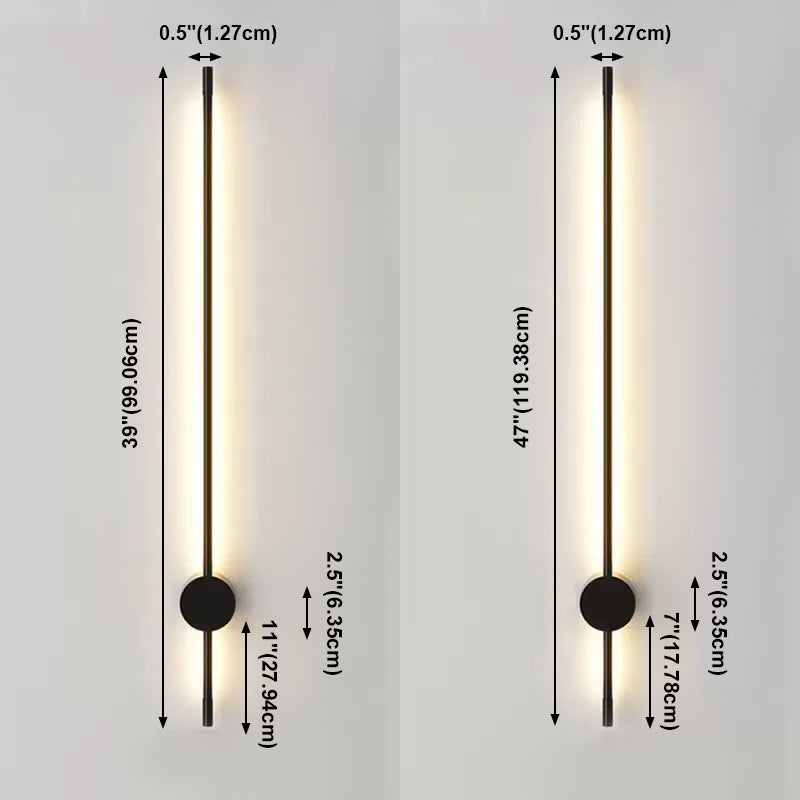 Lineaire wandkandelverlichting Moderne wandverlichting Wandmakerij metaal 1 lichte sconce lichten