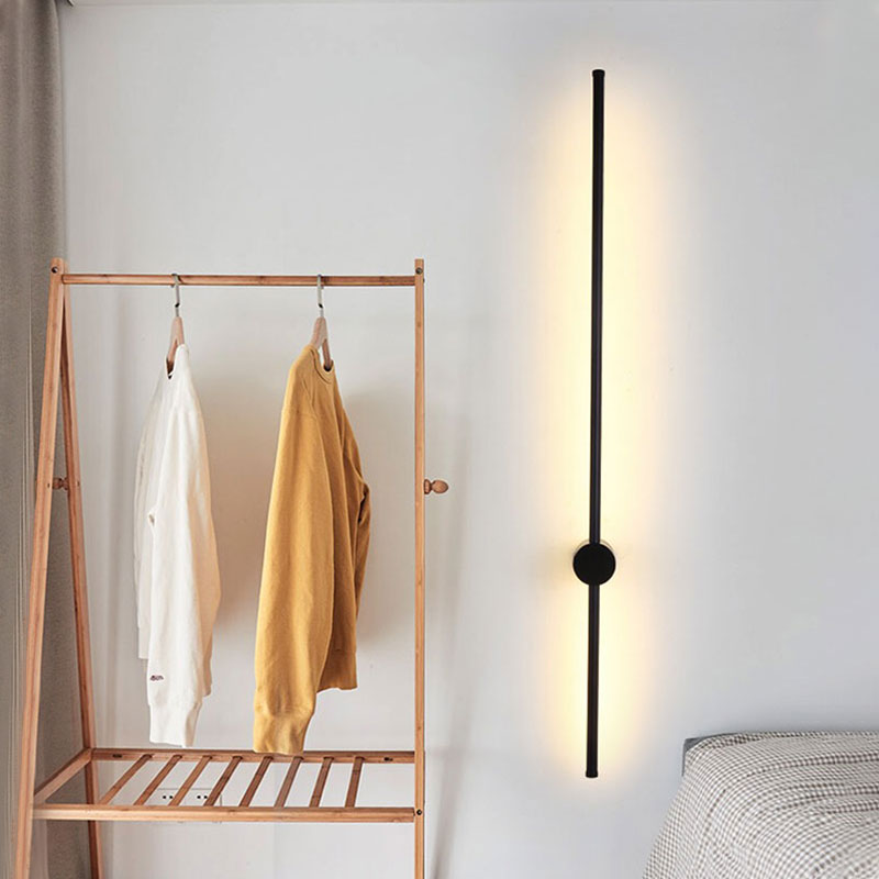 Lineaire wandkandelverlichting Moderne wandverlichting Wandmakerij metaal 1 lichte sconce lichten