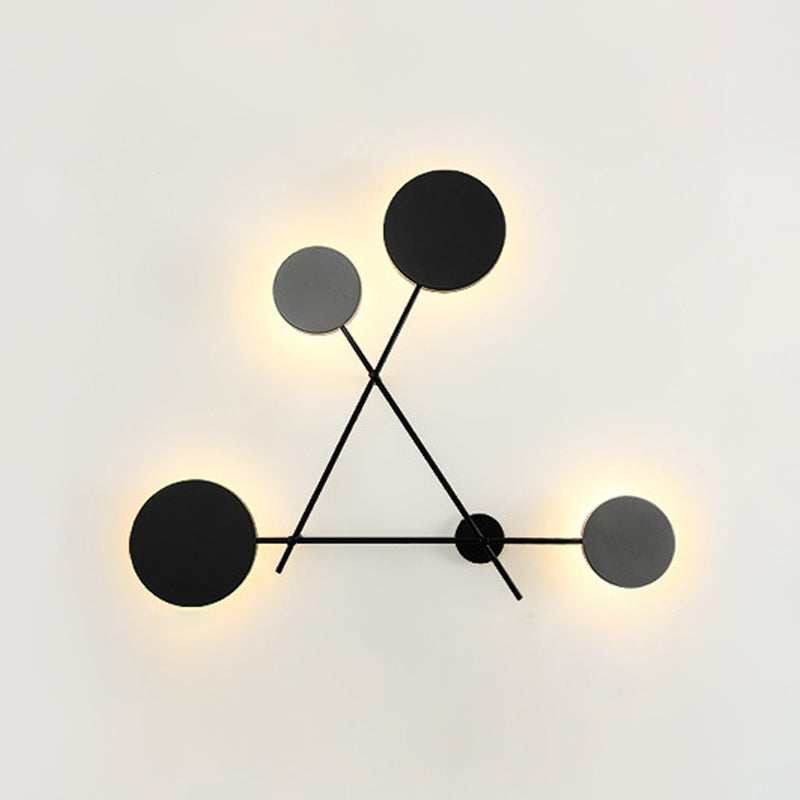 Luci di applique geometriche moderne lampade a parete metallo 4 luci di sconde murale leggera