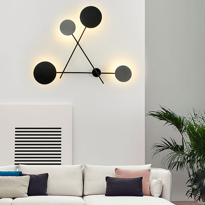 Geometric Sconce Lights Modern Wall Light Fixture Metal 4 Light Wall Sconce Lights