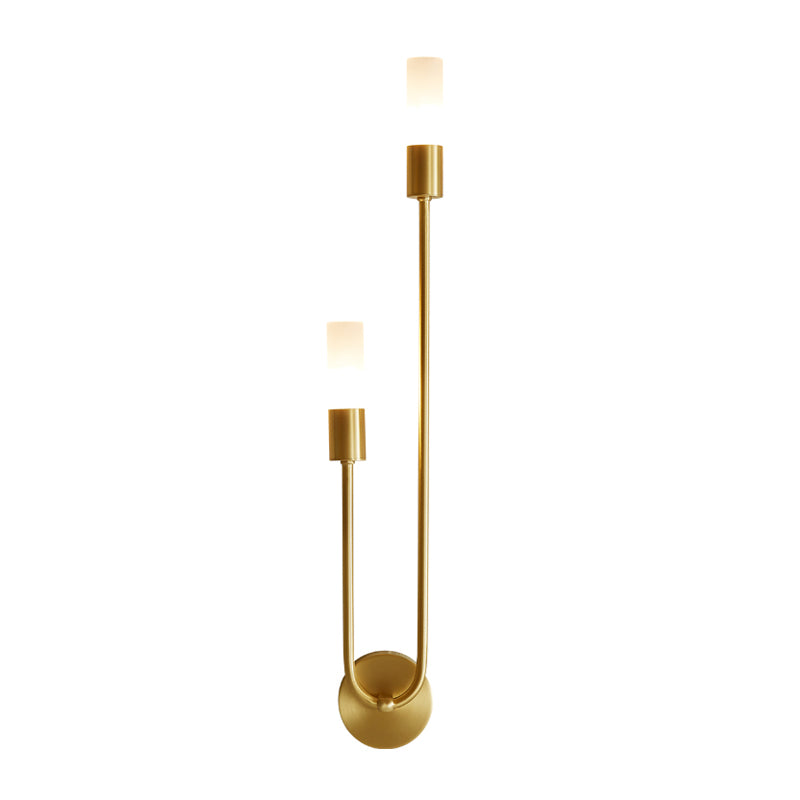 Cilinder wand sconce lichten moderne wandlamp armatuur metaal 2 lichte wandwanden