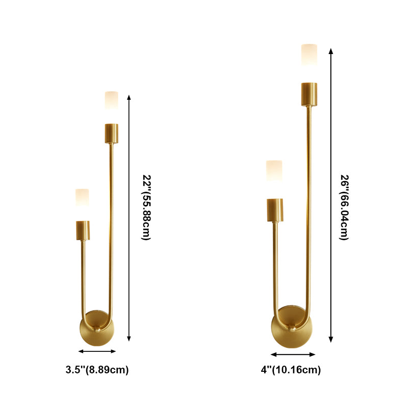 Cilinder wand sconce lichten moderne wandlamp armatuur metaal 2 lichte wandwanden