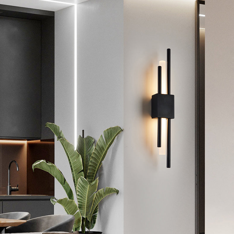 Iluminación de la pared de la pared cilindro luces de pared modernas metal 1 lámparas de luz de luz