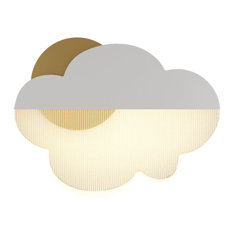 1 Light Sconce Modern Wall Lights Metal Sconce Light in Gold and White