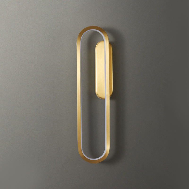 Oval Wall Sconce Lights Modern Wall Light Fixture Metal 1 Light Sconce Light Fixture